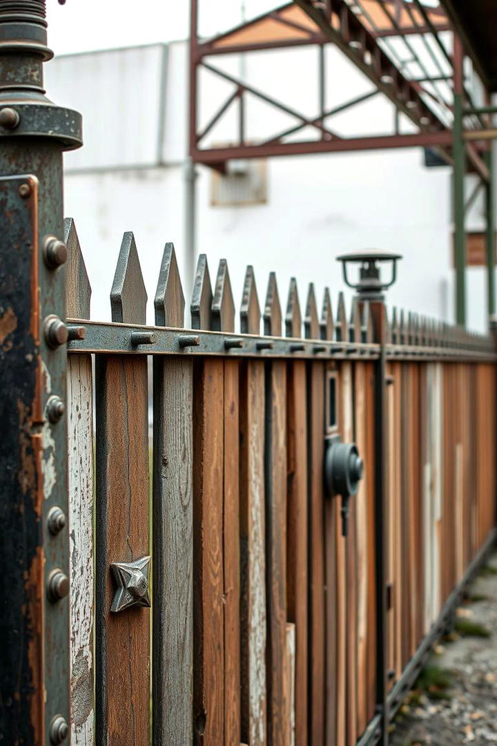 Vintage Industrial Fence - 30 Decorative Fence Ideas