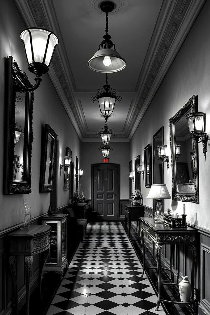 Vintage Inspired Decor - 30 Black and White Hallway Ideas