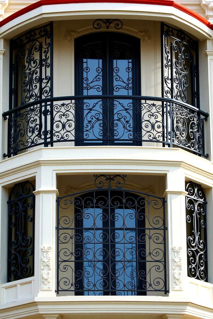 Vintage Iron Grilles - 30 Balcony Privacy Ideas