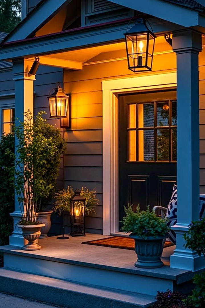 Vintage Lantern Lighting - 30 Small Front Porch Ideas