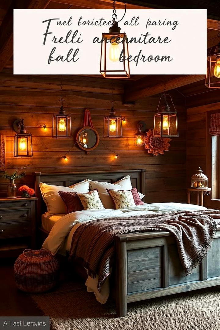 Vintage Lantern Lighting - 30 Fall Bedroom Decor Ideas