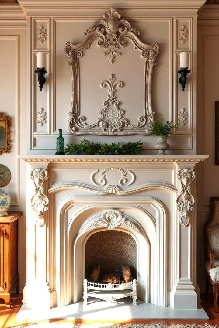 Vintage Mantel Elegance - 30 French Country Fireplace Ideas