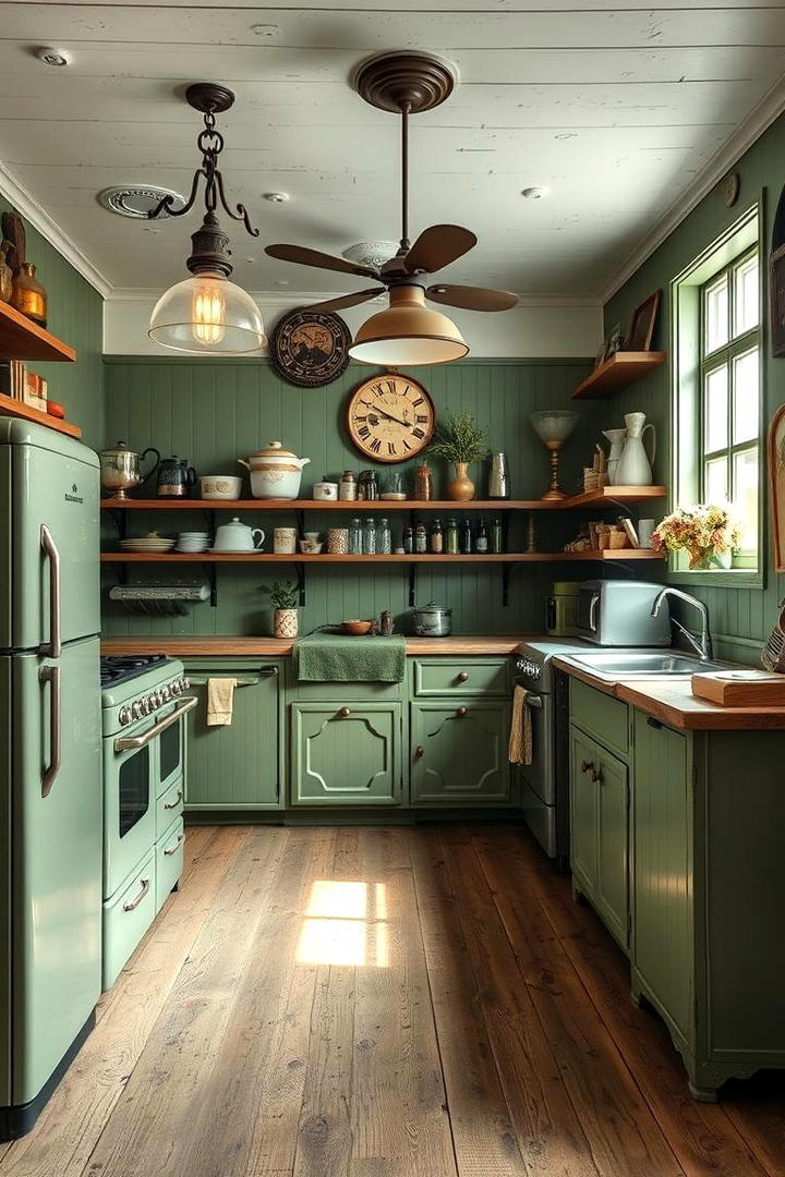 Vintage Olive Green Allure - 30 Olive Green Kitchens