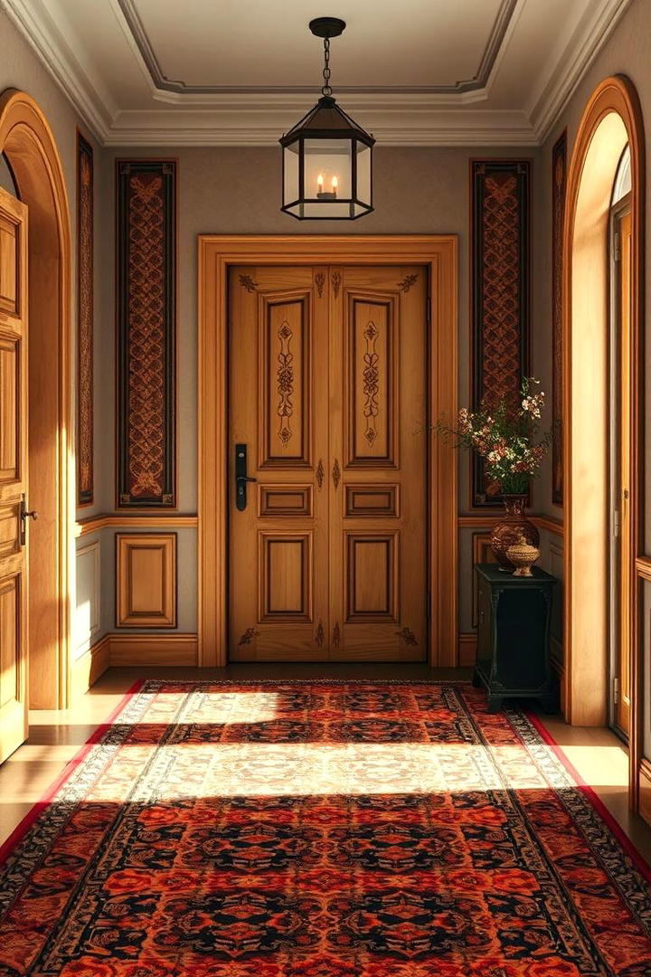 Vintage Oriental Charm - 30 Entryway Rug Ideas