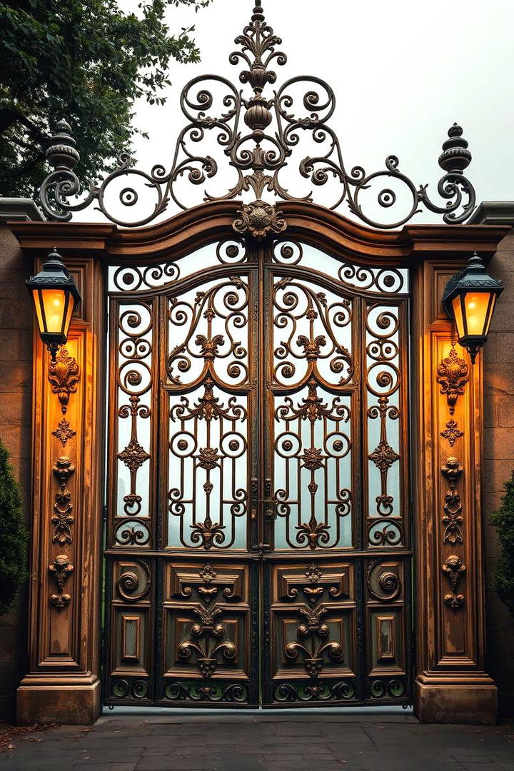 Vintage Ornate Gate - 30 Front Gate Ideas