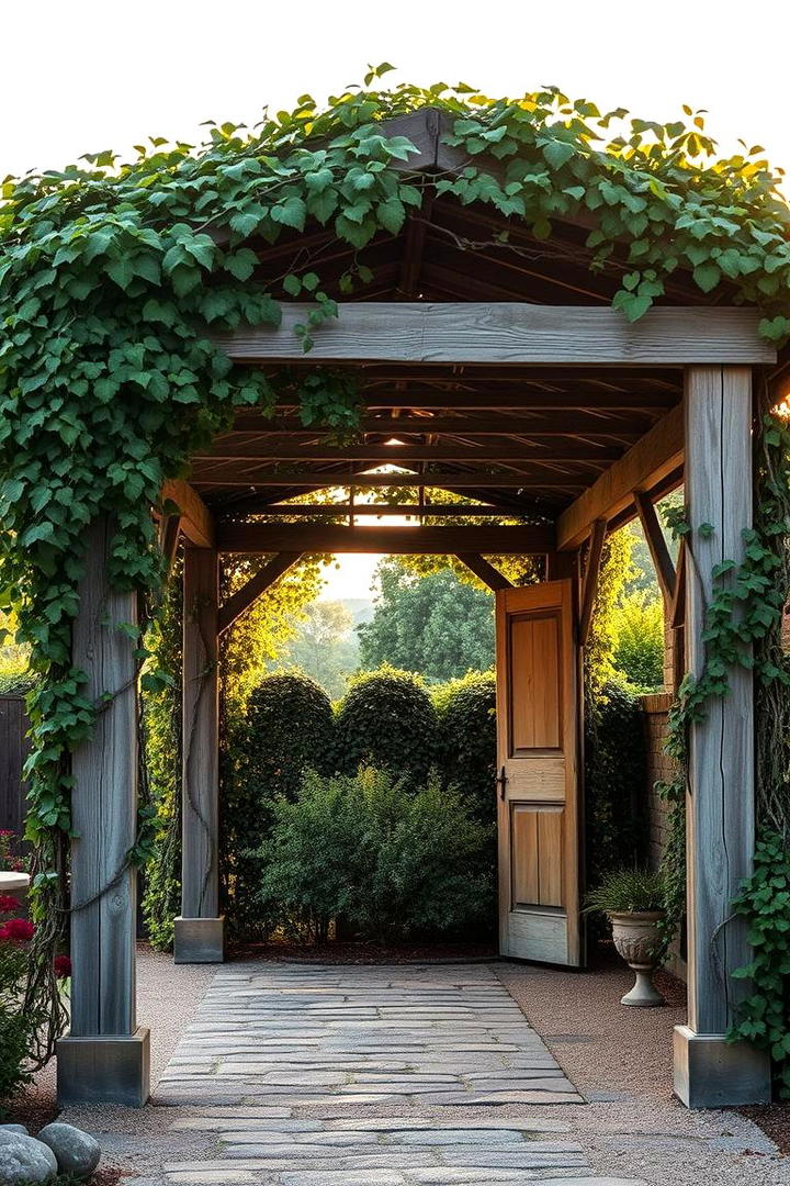 Vintage Pergola Charm - 30 Rustic Landscaping Ideas