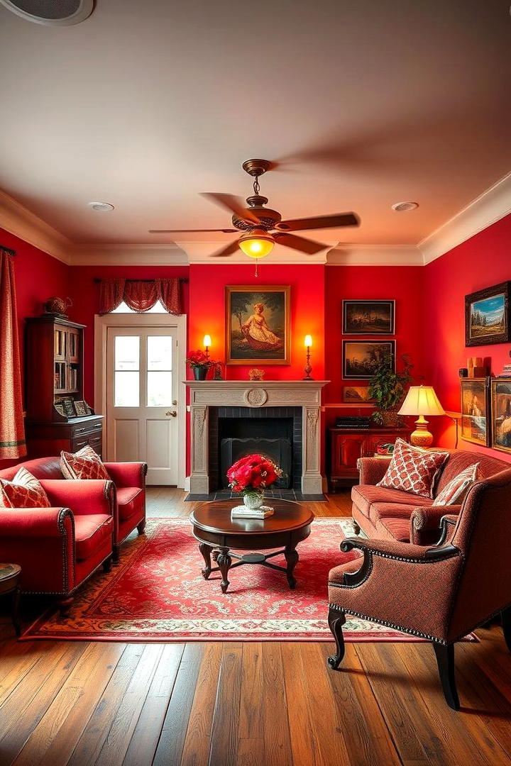 Vintage Red Revival - 30 Red Living Room Ideas