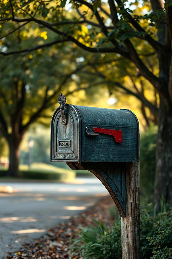 Vintage Rustic Mailbox - 30 Rustic Landscaping Ideas