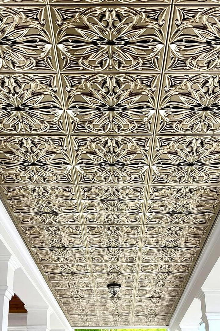 Vintage Tin Tiles - 30 Porch Ceiling Ideas