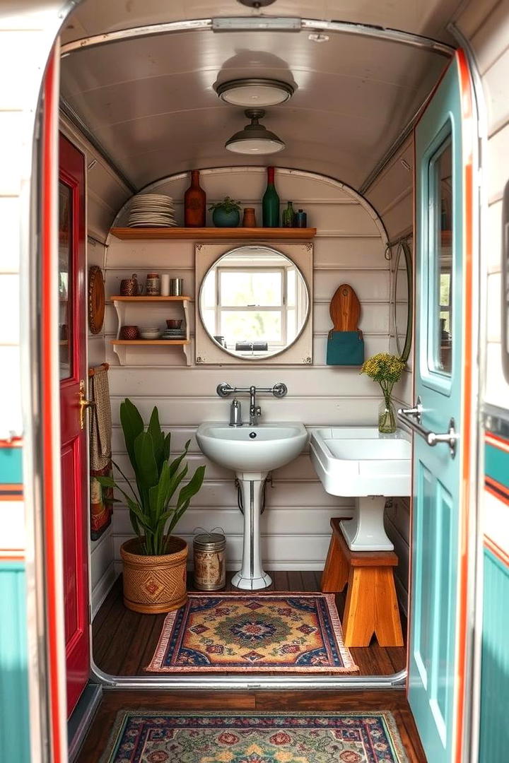 Vintage Trailer Transformation - 30 Outdoor Bathroom Ideas