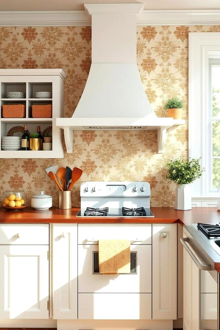 Vintage Wallpaper Revival - 30 Kitchen Wallpaper Ideas