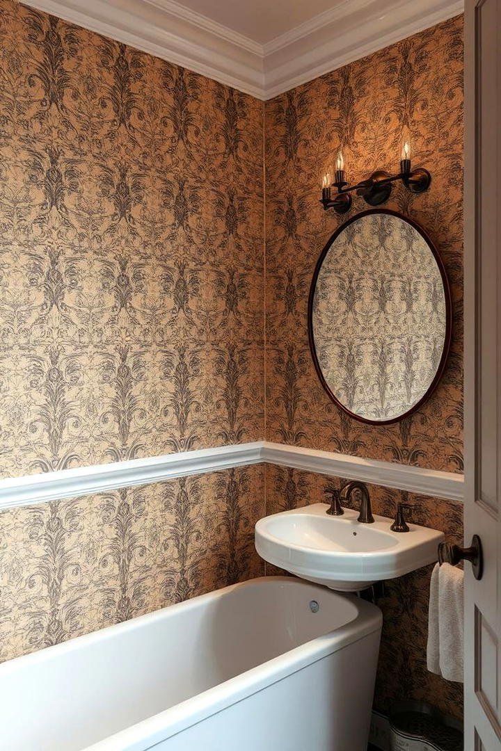 Vintage Wallpaper Revival - 30 Bathroom Wall Ideas