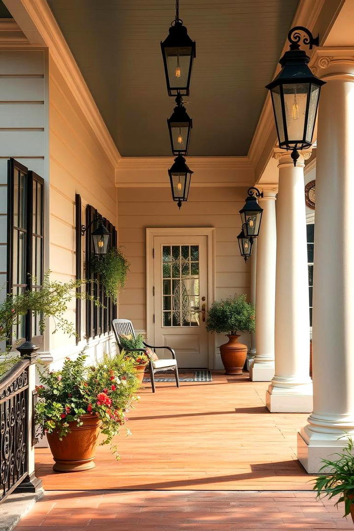 Vintage Wrought Iron Accents - 30 Southern Front Porch Ideas