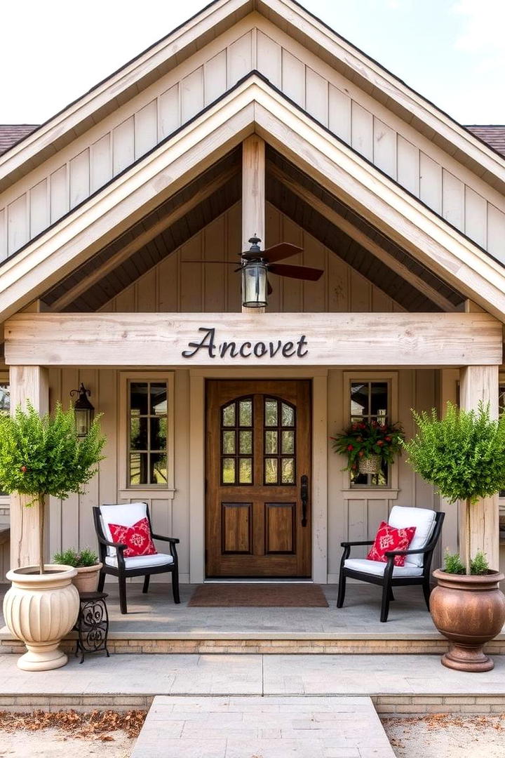 Vintage inspired Details - 30 Barndominium Front Porch Ideas