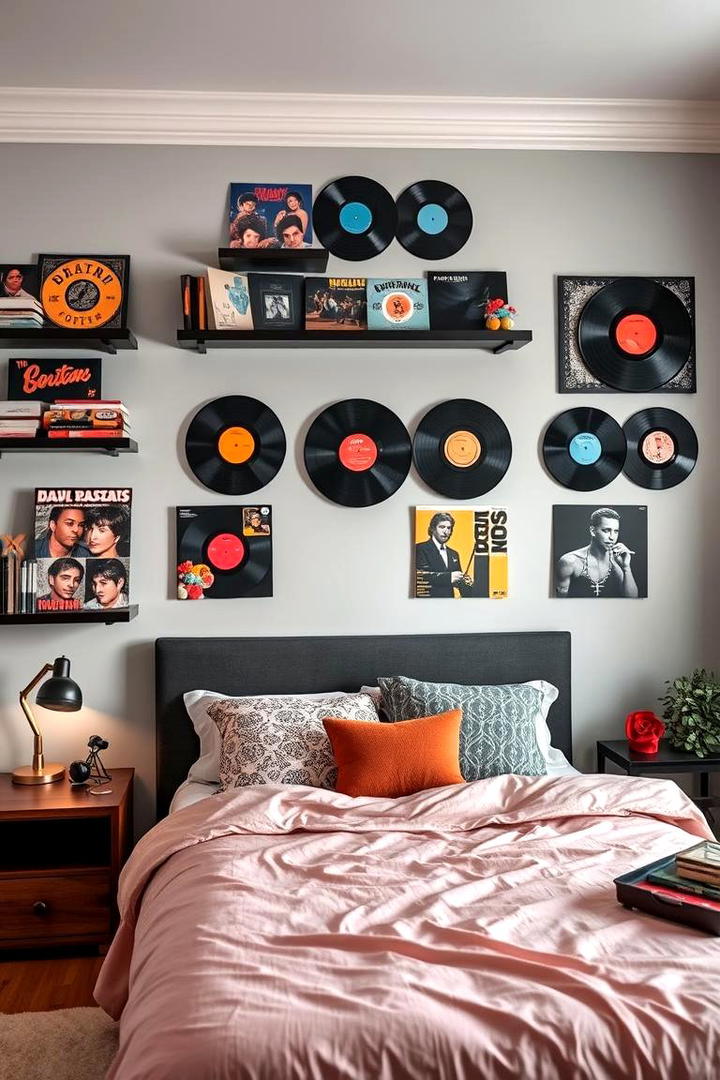 Vinyl Record Displays - 30 90s Bedroom Decor Ideas