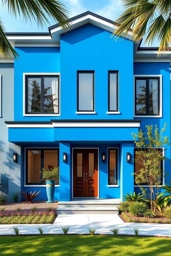 Vivid Blue Statement - 30 Blue Exterior House Colors