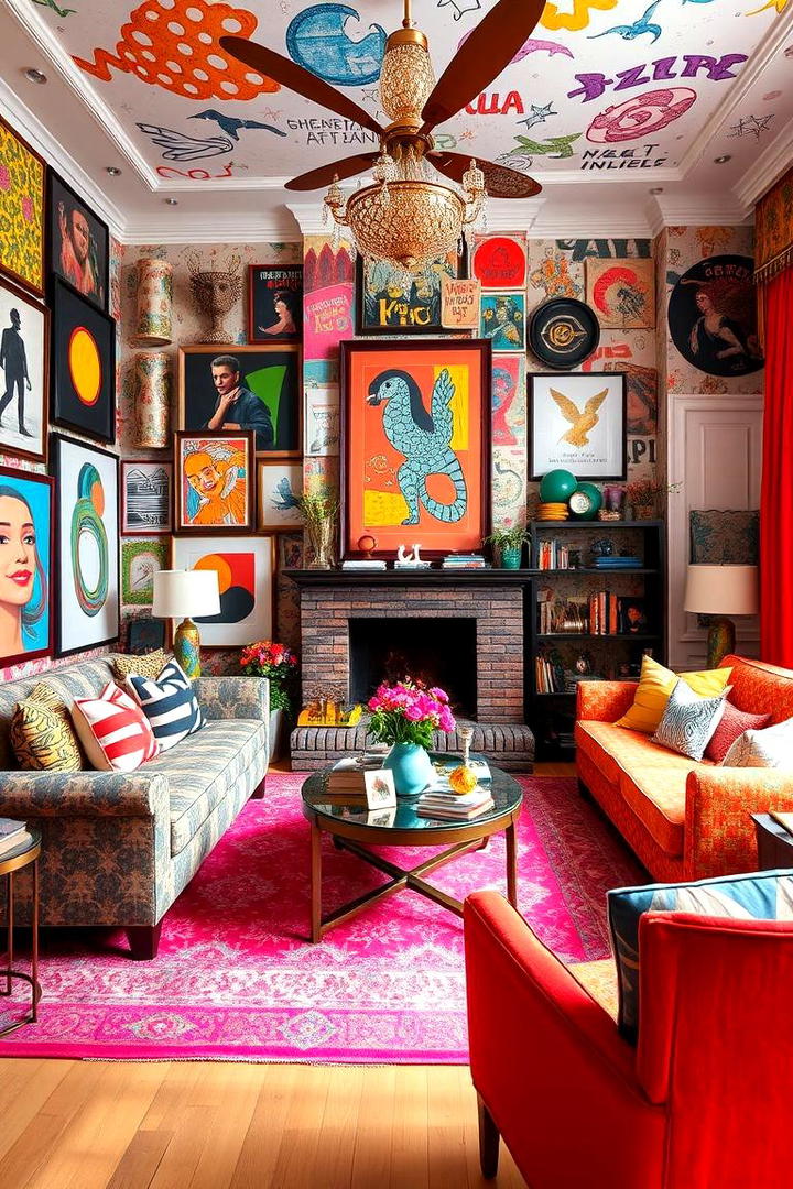 Vivid Eclectic Mix - 30 Colorful Living Room Ideas