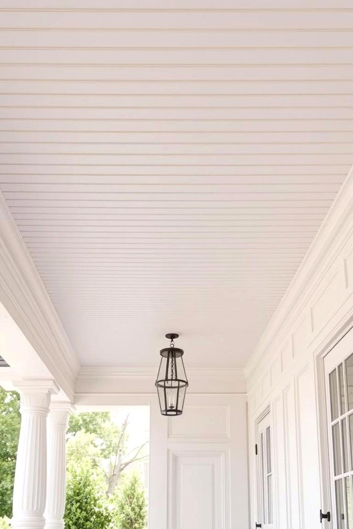 Wainscoting Elegance - 30 Porch Ceiling Ideas