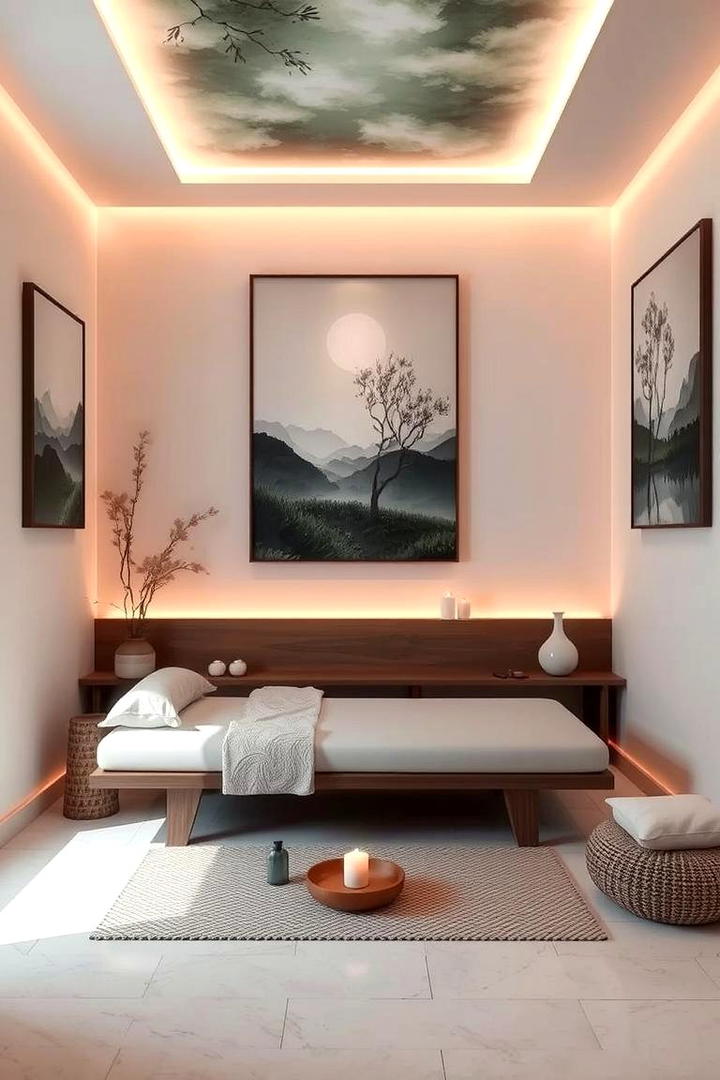 Wall Art Serenity with Nature Motifs - 30 Spa Decor Ideas