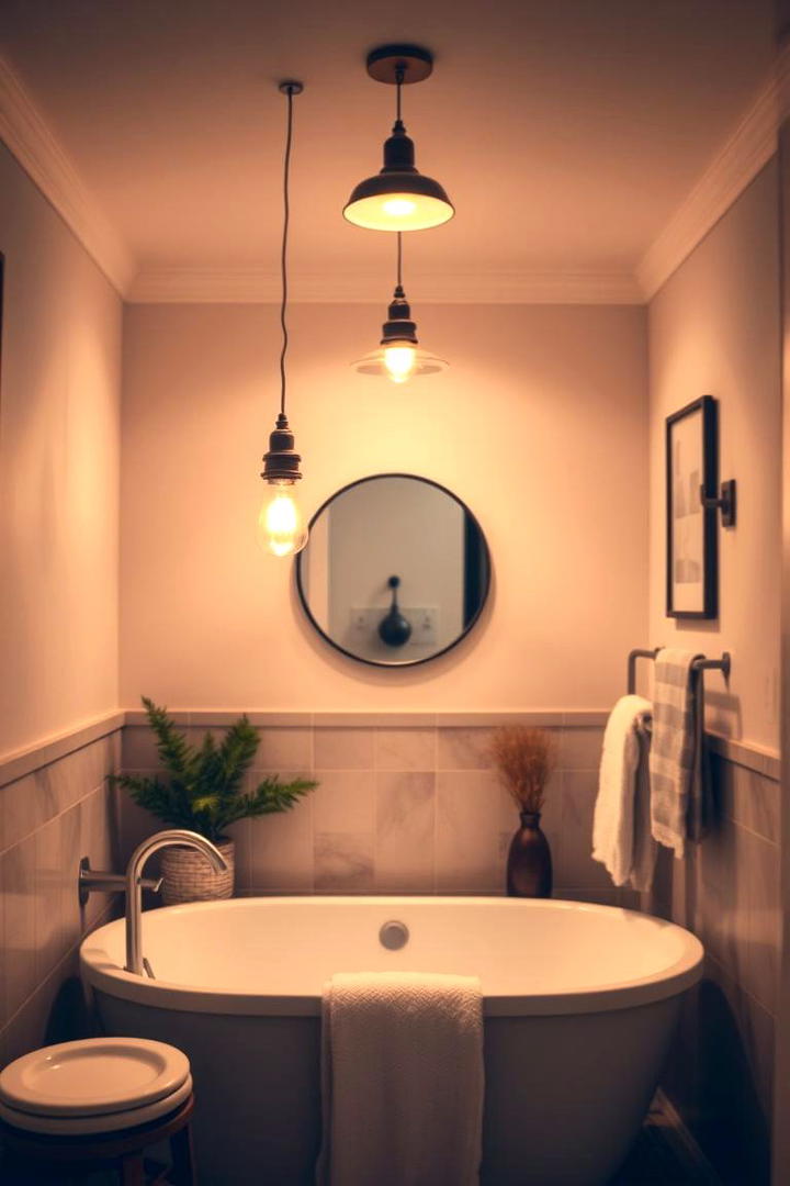 Warm Ambiance - 30 Bathroom Pendant Lighting Ideas