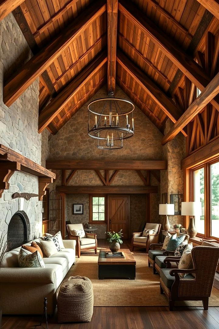 Warm Rustic Textures - 30 Barndominium Interior Ideas