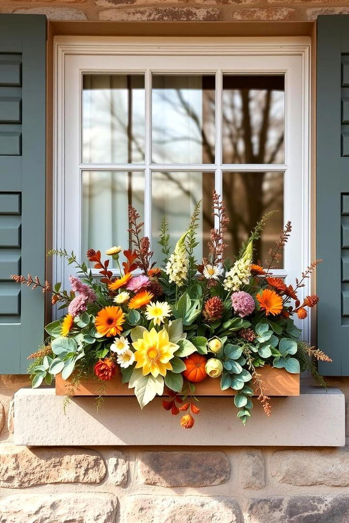 Warm Spice and Sage - 30 Fall Window Box Ideas