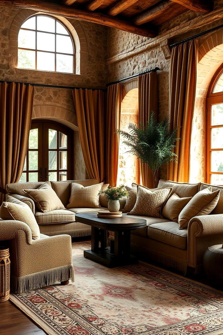 Warm Textured Fabrics - 30 Tuscan Interior Design Ideas