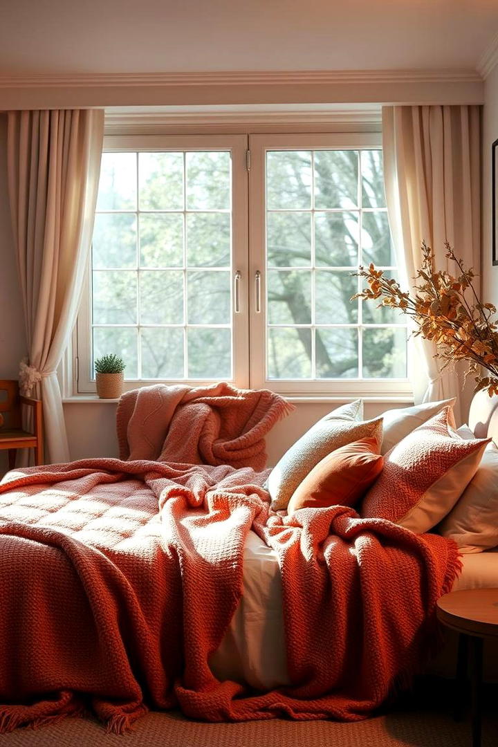 Warm Throw Blankets - 30 romantic bedroom ideas