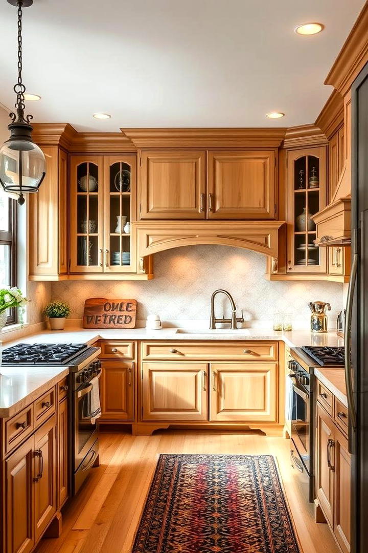 Warm Traditional Ambiance - 30 Kitchens With Light Wood Cabinets