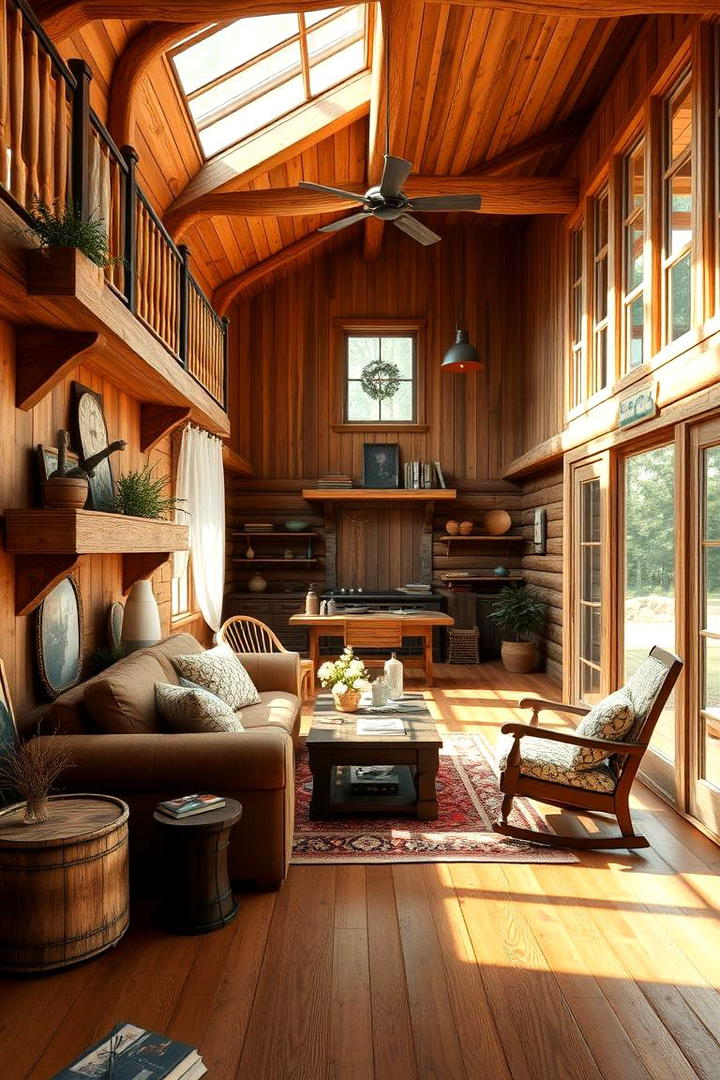 Warm Wooden Oasis - 30 Farmhouse Sunroom Ideas