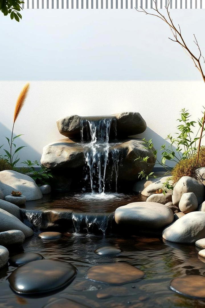 Waterfall Serenity Garden - 30 Japanese Garden Ideas