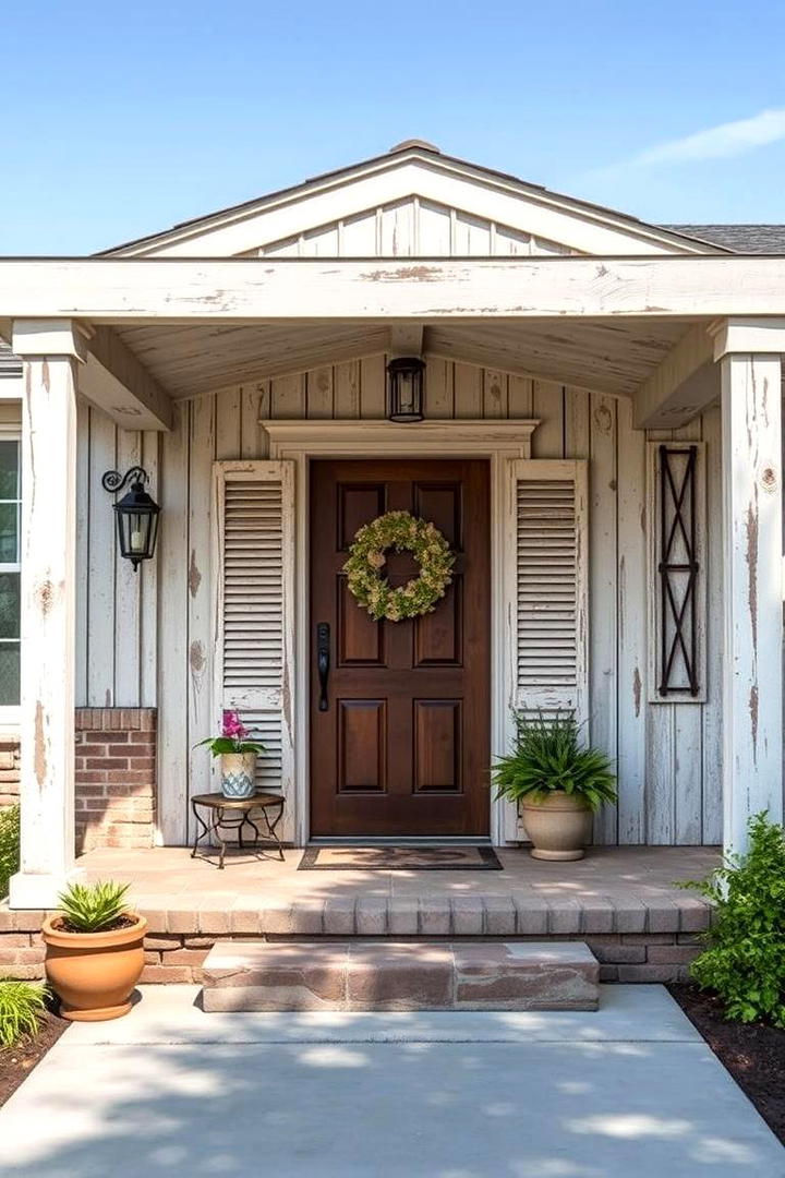 Weathered Shutter Accent Walls - 30 Rustic Front Porch Ideas