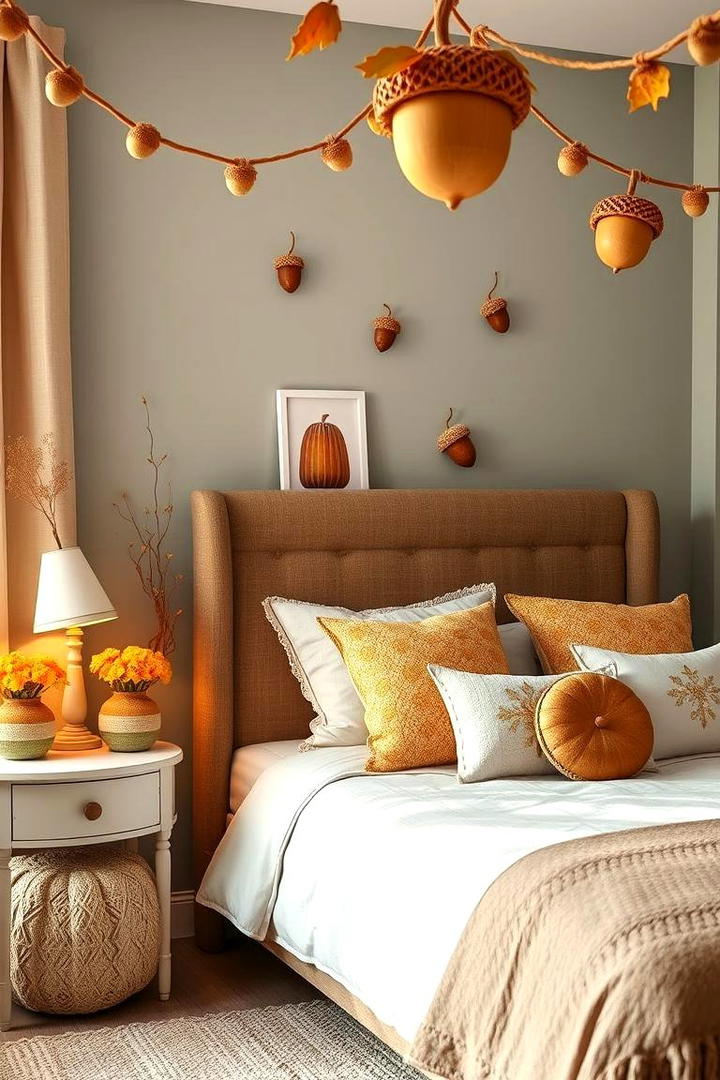 Whimsical Acorn Decor - 30 Fall Bedroom Decor Ideas