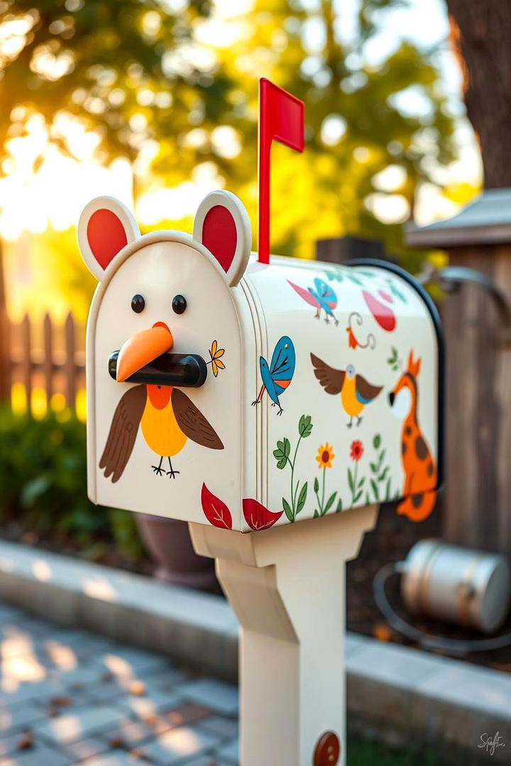 Whimsical Animal Inspired Mailbox - 30 Mailbox Decor Ideas