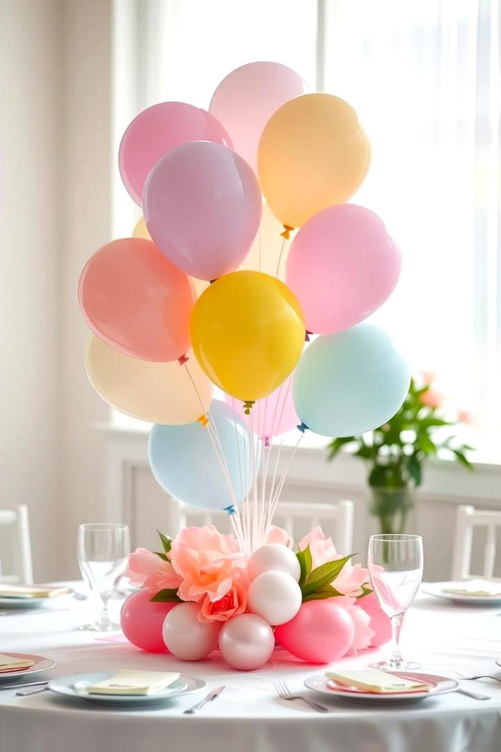 Whimsical Balloon Bouquet - 30 Baby Shower Centerpiece Ideas