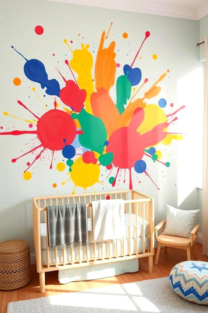 Whimsical Color Splashes - 30 Nursery Accent Wall Ideas