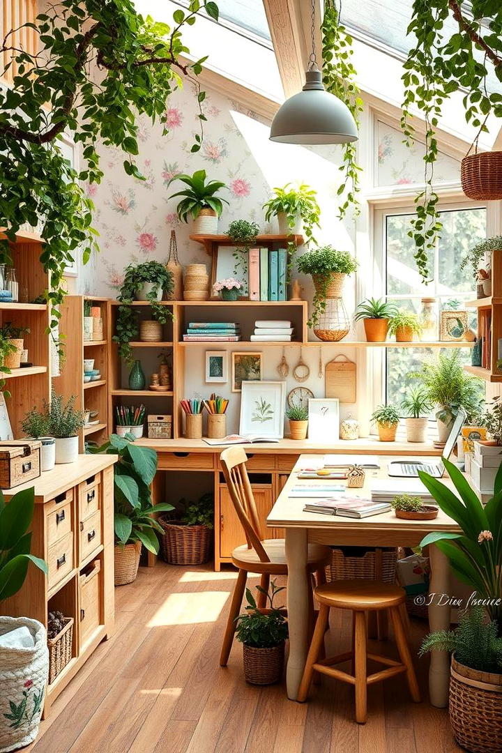 Whimsical Garden Craft Room - 30 Craft Room Ideas