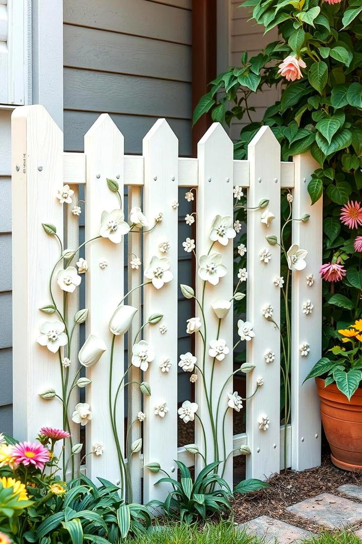 Whimsical Garden Inspired Fence - 30 Corner Fence Ideas