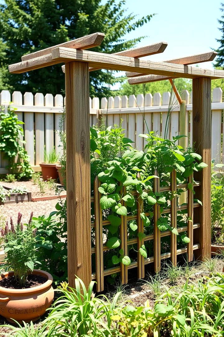 Whimsical Herb Garden Structure - 30 Split Rail Fence Ideas