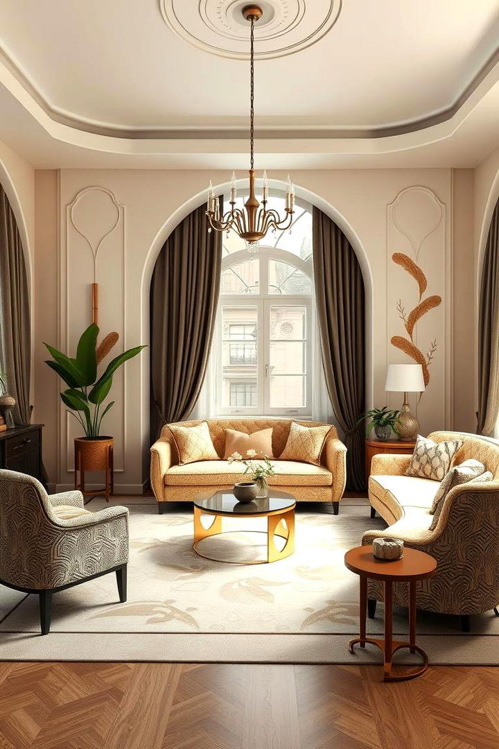 Whimsical Patterns - 30 Art Deco Living Room Ideas