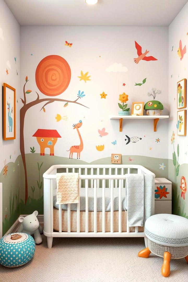 Whimsical Wall Wonders - 30 Small Nursery Ideas