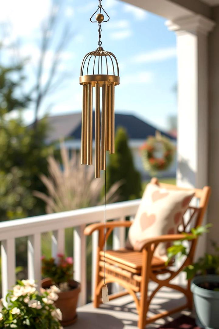 Whimsical Wind Chimes - 30 Small Front Porch Ideas