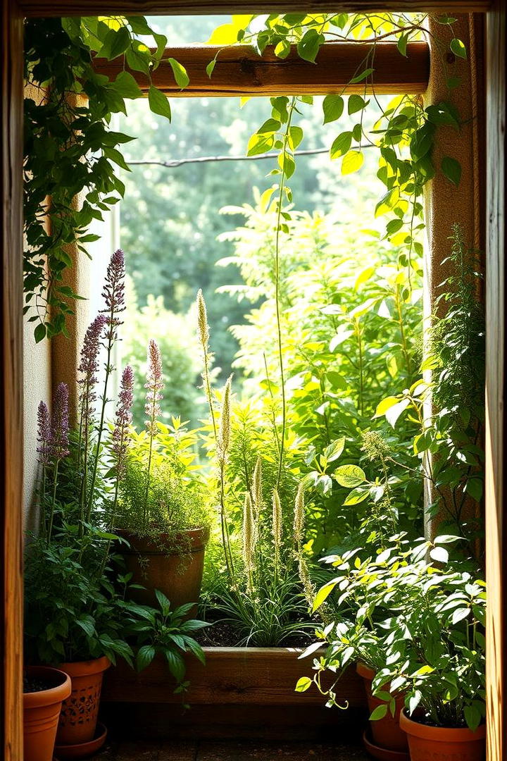 Wild Herb Garden Corner - 30 Rustic Landscaping Ideas