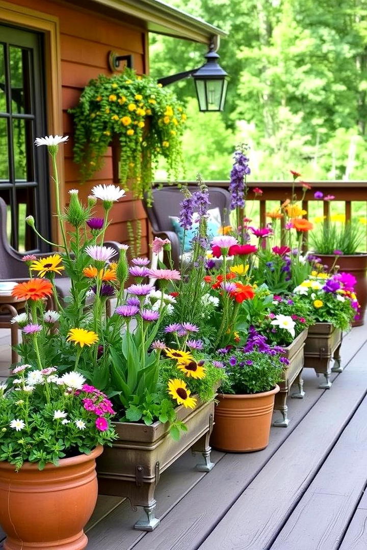 Wildflower Wonderland - 30 Deck Decorating Ideas With Plants