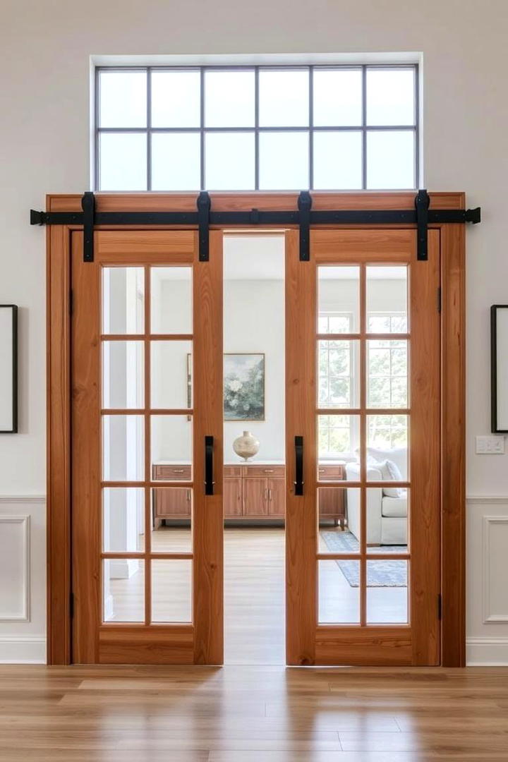 Window Pane Barn Door - 30 Barn Door Ideas