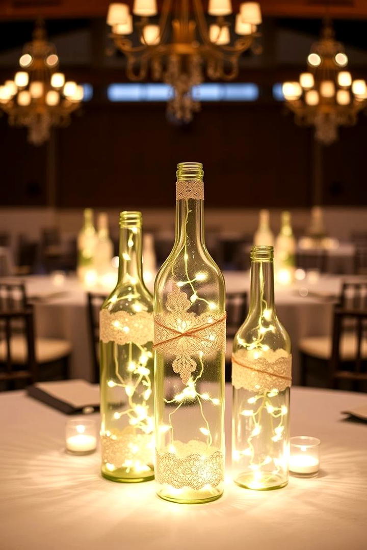 Wine Bottle Charm - 30 non-floral wedding centerpiece ideas