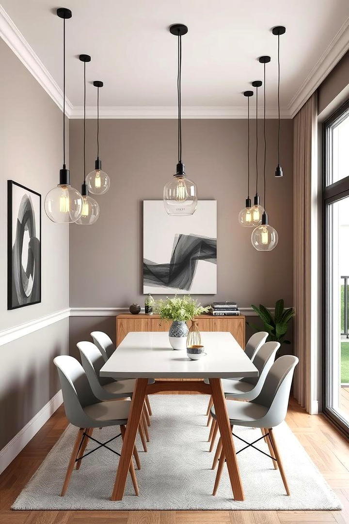 Wired Pendant Collections - 30 Small Dining Room Lighting Ideas