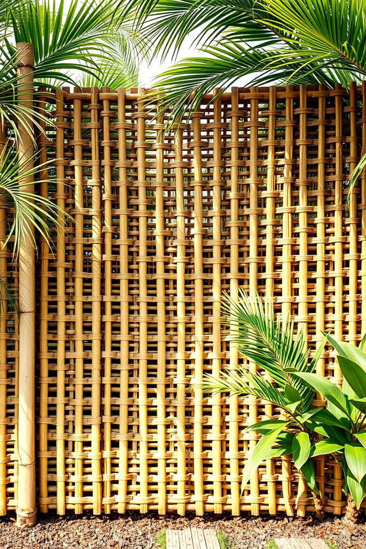 Woven Bamboo Fence - 30 Decorative Fence Ideas