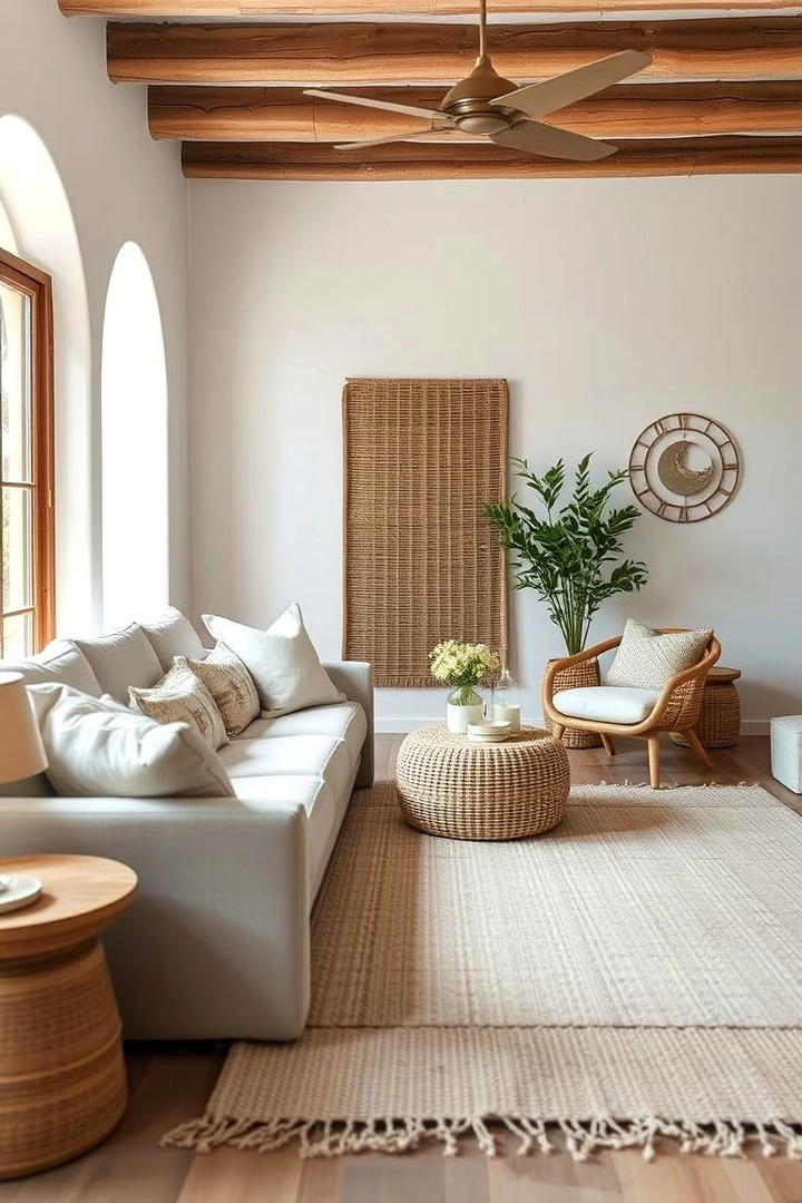 Woven Textile Designs - 30 Mediterranean Living Room Ideas