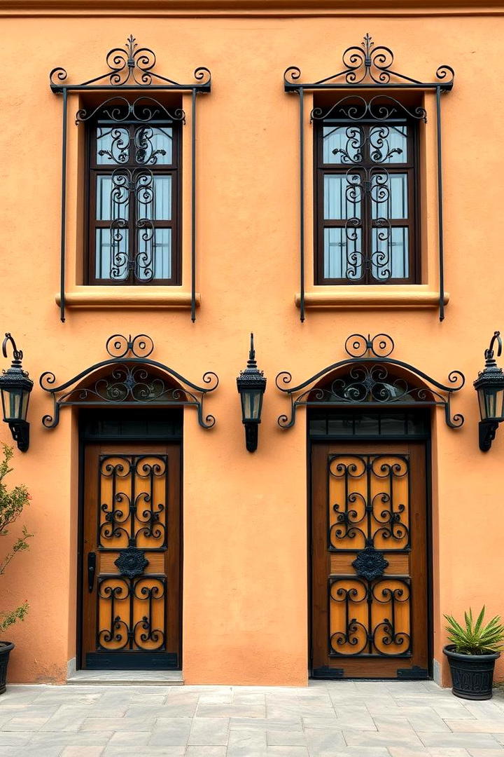 Wrought Iron Detailing - 30 Mexican Style House Design Ideas